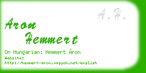 aron hemmert business card